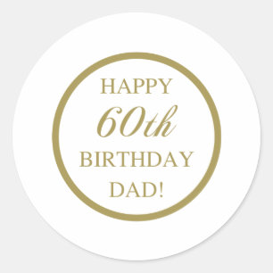 Sticker Rond Joyeux 60e anniversaire papa