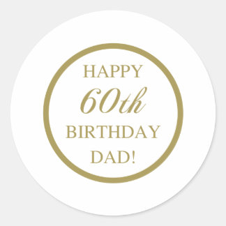 Sticker Rond Joyeux 60e anniversaire papa