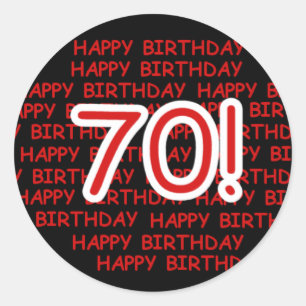Sticker Rond Joyeux 70e anniversaire