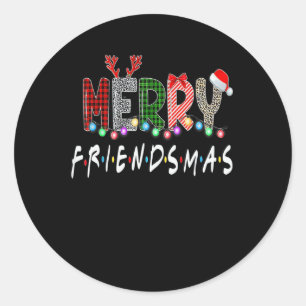 Sticker Rond Joyeux amis Noël Amis de Noël Correspondance Sweat