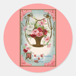 Sticker Rond Joyeux anniversaire