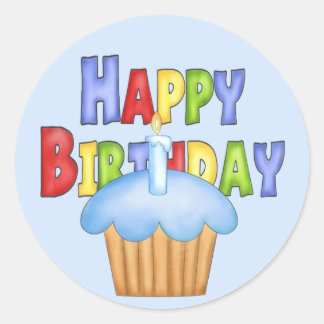 Sticker Rond Joyeux anniversaire