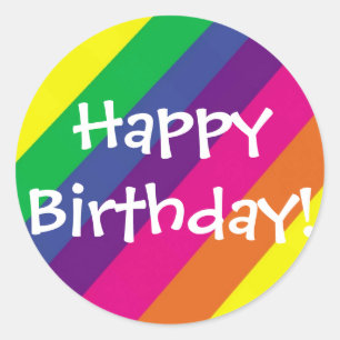 Sticker Rond Joyeux anniversaire !