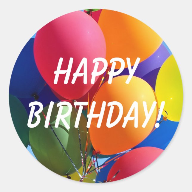 Sticker Rond Joyeux anniversaire ! (Devant)