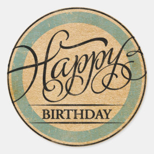 Sticker Rond Joyeux anniversaire