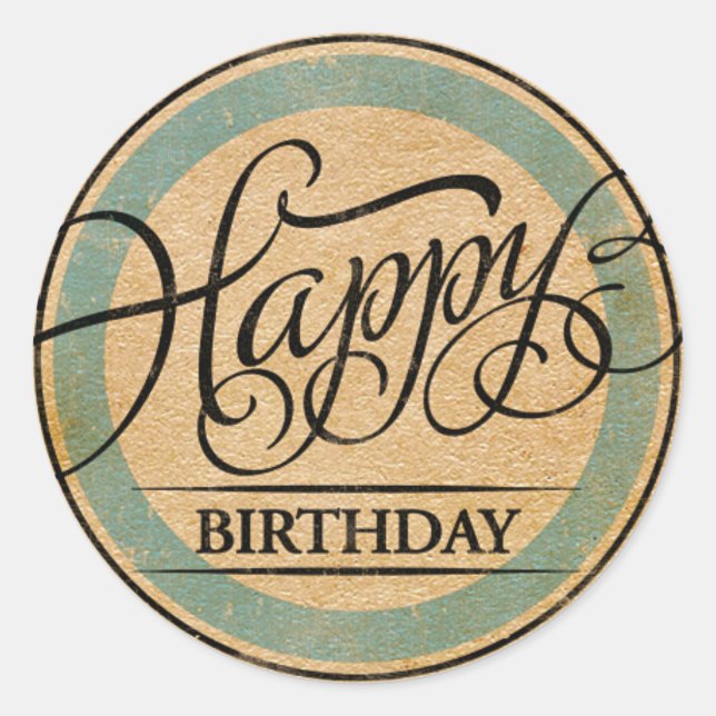 Sticker Rond Joyeux anniversaire (Devant)
