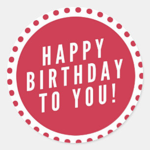 Sticker Rond Joyeux anniversaire