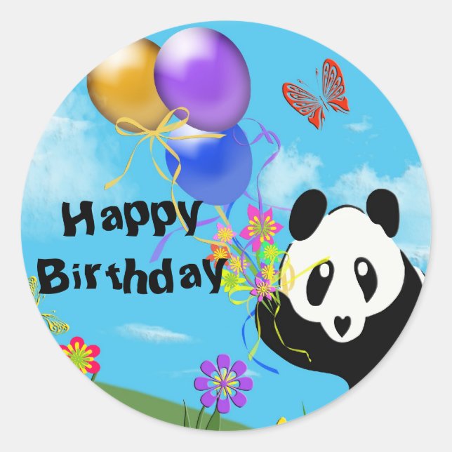 Sticker Rond Joyeux anniversaire (Devant)