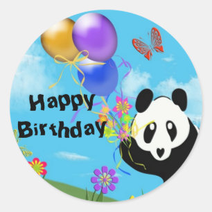 Sticker Rond Joyeux anniversaire