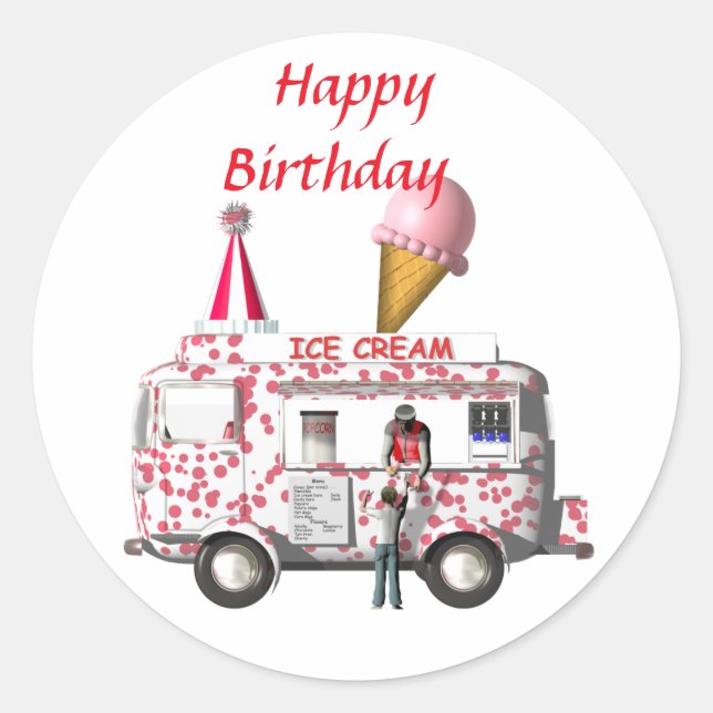 Sticker Rond Joyeux anniversaire (Devant)