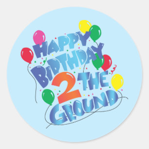 Sticker Rond Joyeux anniversaire