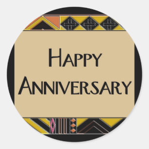 Sticker Rond Joyeux anniversaire