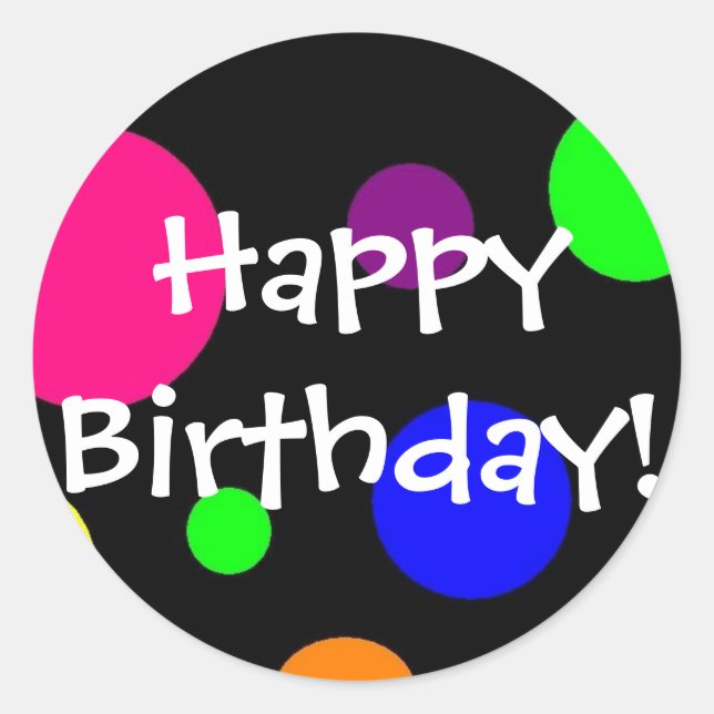 Sticker Rond Joyeux anniversaire ! (Devant)