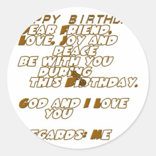 Sticker Rond Joyeux anniversaire
