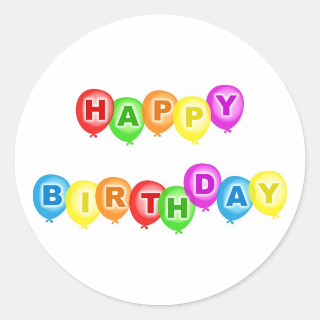 Sticker Rond Joyeux anniversaire (Devant)