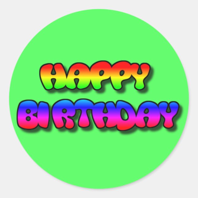Sticker Rond Joyeux anniversaire (Devant)