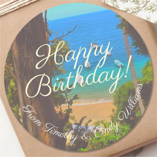 Sticker Rond Joyeux anniversaire 1017