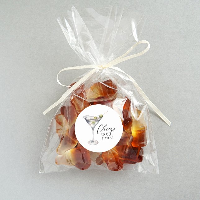 Sticker Rond Joyeux Anniversaire 60 Ans Fête d'anniversaire Mar (Créateur téléchargé)