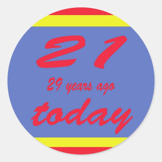 Sticker Rond Joyeux anniversaire cinquante-0e (Devant)