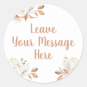 Sticker Rond Joyeux Anniversaire Citrouille Orange Votre Messag