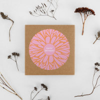 Joyeux anniversaire floral éclat pastel orange ros
