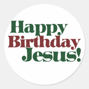 Sticker Rond Joyeux anniversaire Jésus c'est Noël