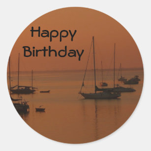 Soleil Joyeux Anniversaire Autocollants Stickers Zazzle