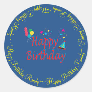 Sticker Rond Joyeux Anniversaire meilleur rapport qualité-prix 