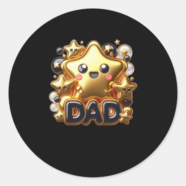 Sticker Rond Joyeux anniversaire papa5 (Devant)