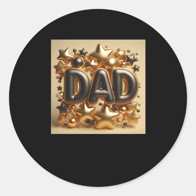 Sticker Rond Joyeux anniversaire papa9 (Devant)
