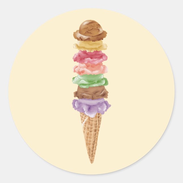 Sticker Rond Joyeux Anniversaire Sucré (Devant)