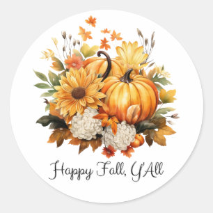 Sticker Rond Joyeux automne Y'all