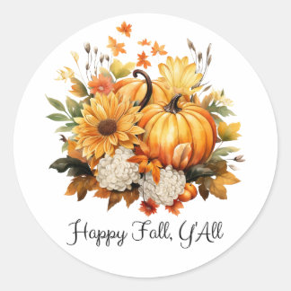 Sticker Rond Joyeux automne Y'all