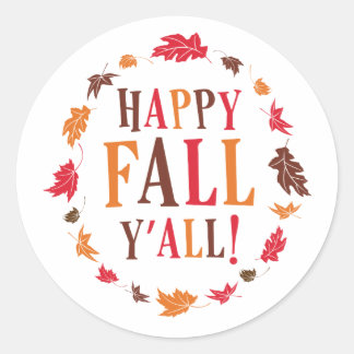 Sticker Rond Joyeux automne Y'all