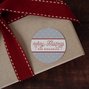 Sticker Rond Joyeux aux points   Vacances personnalisées