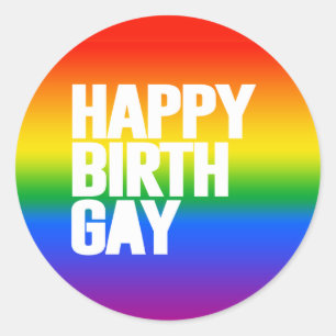 Sticker Rond Joyeux Birthgay