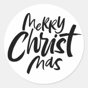 Sticker Rond Joyeux Christ Mas chrétien Noël religieux