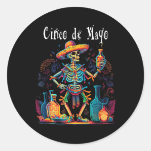 Sticker Rond Joyeux Cinco De Mayo ! Festival #06