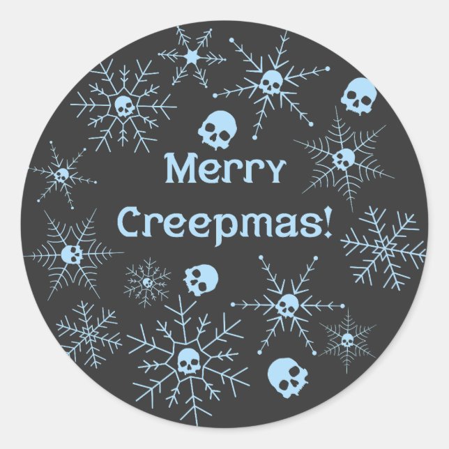 Sticker Rond Joyeux Creepmas ! (Devant)