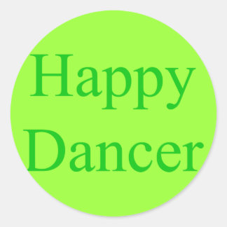 Sticker Rond Joyeux Danseur vert