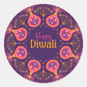 Sticker Rond Joyeux Diwali