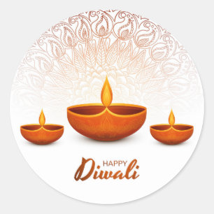 Sticker Rond Joyeux Diwali