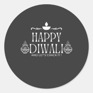 Sticker Rond Joyeux Diwali   Crack it 2024
