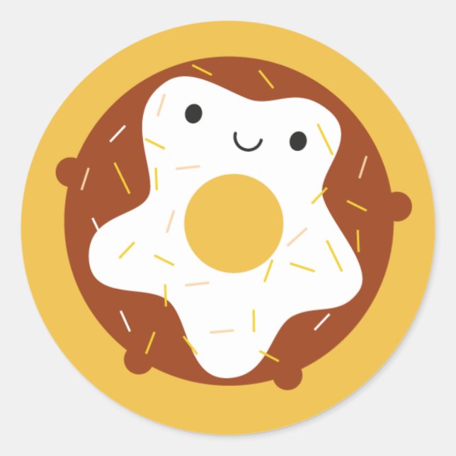 Sticker Rond Joyeux Donut (Devant)
