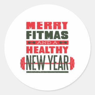 Sticker Rond Joyeux fitmas