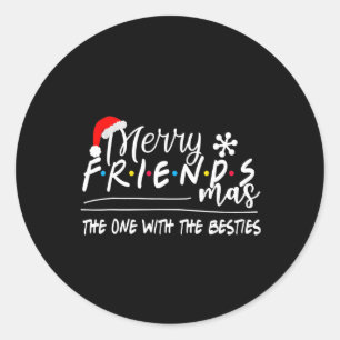 Sticker Rond Joyeux Friendsmas Celui Avec Le Noël Des Meilleure