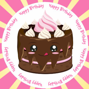 Autocollants Stickers Dessin Petit Gateau Zazzle Fr