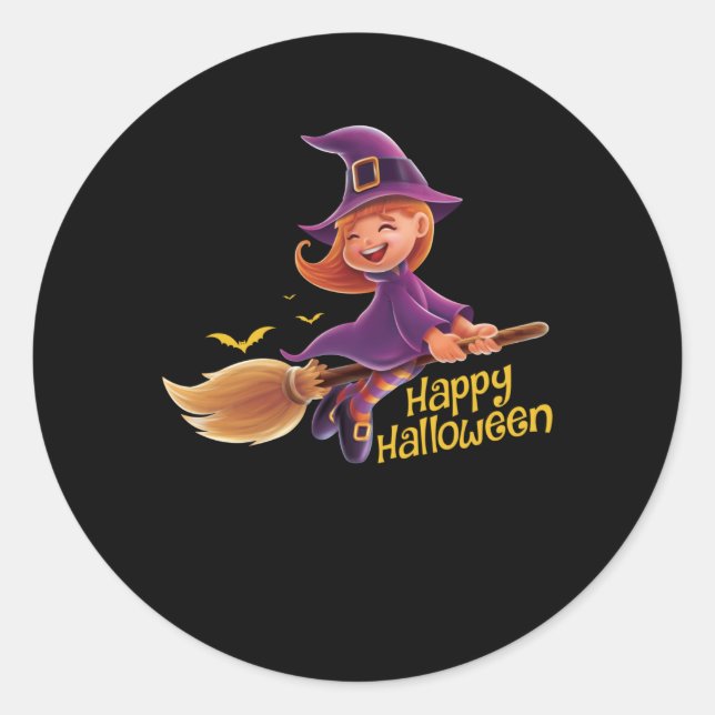 Sticker Rond Joyeux Halloween (Devant)