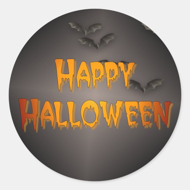 Sticker Rond Joyeux Halloween (Devant)