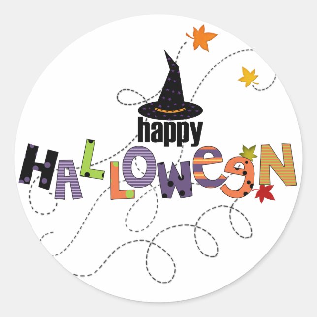 Sticker Rond Joyeux Halloween (Devant)